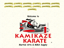 Tablet Screenshot of kamikazekarate.com